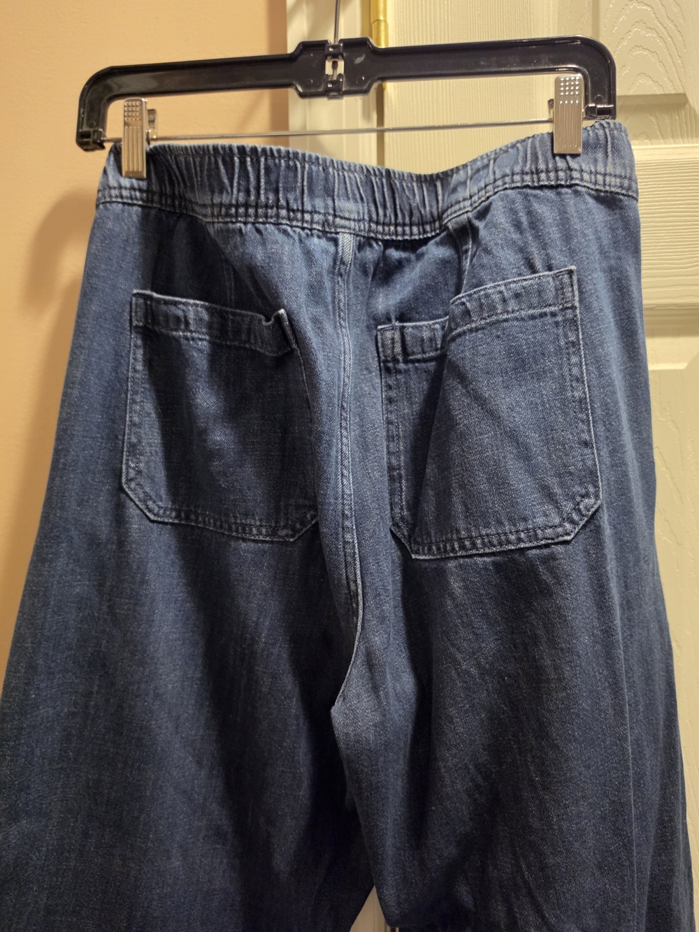 GAP Wide Leg Dark Wash Denim Utility Pants SIZE M - Picture 5 of 7